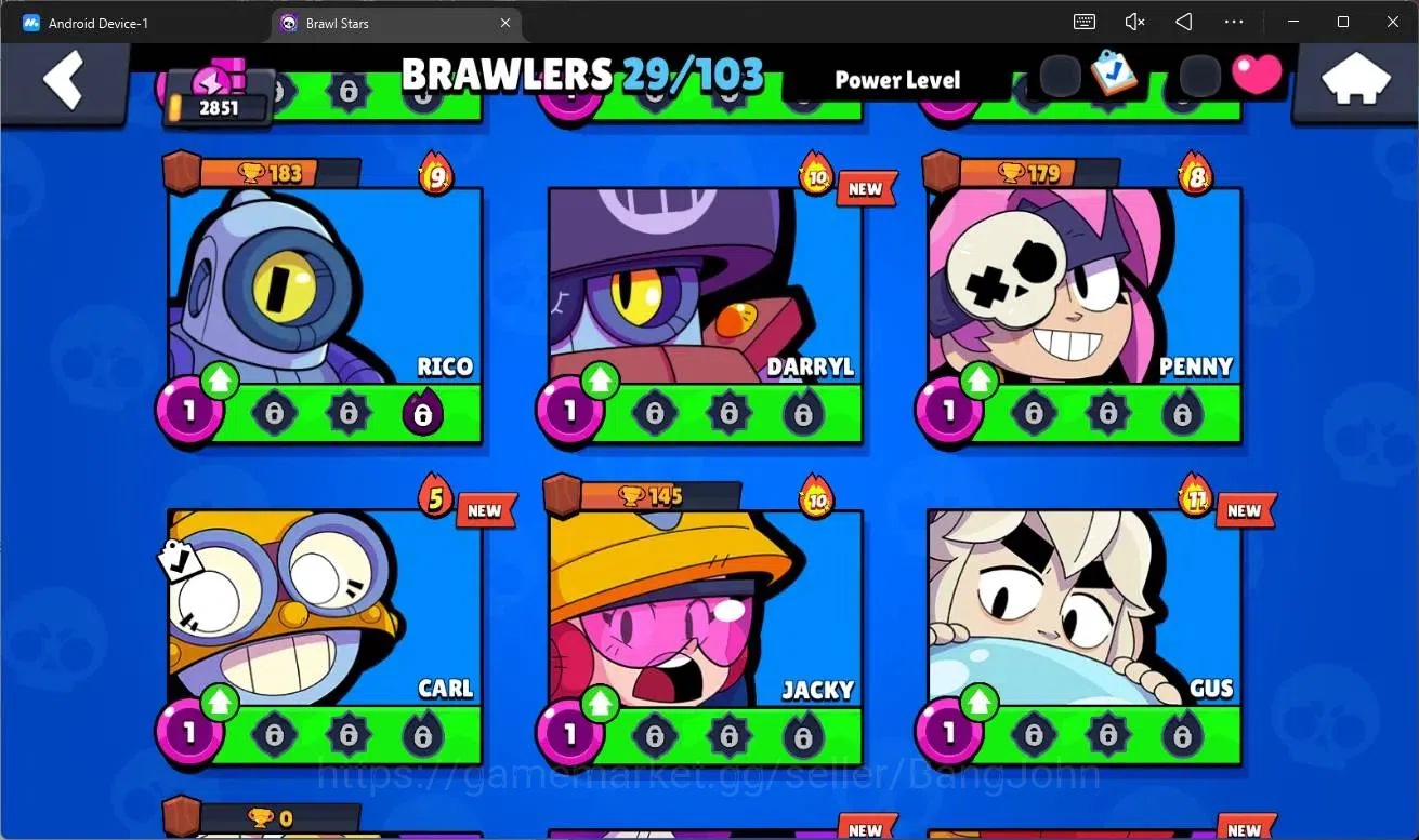 Brawl Stars Accounts Global |2851 Trophy|29 Brawler|1 Hypercharge (Shel image 7