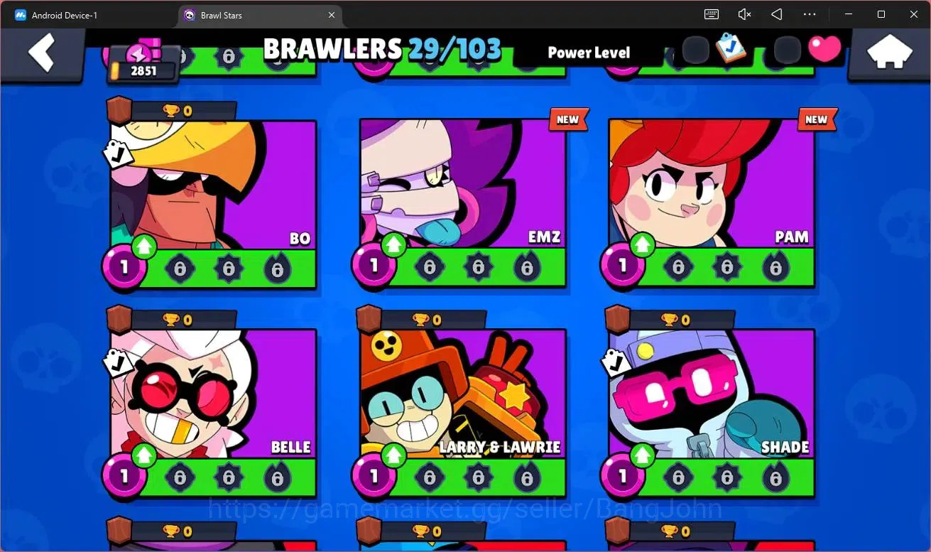 Brawl Stars Accounts Global |2851 Trophy|29 Brawler|1 Hypercharge (Shel image 8