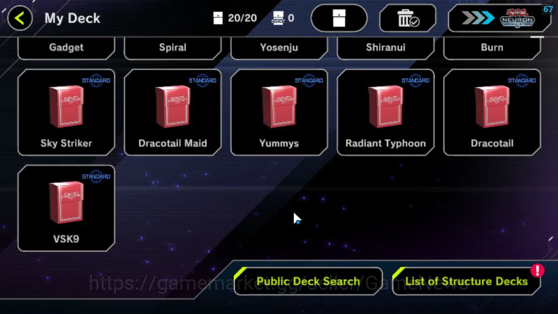 Yu-Gi-Oh! Master Duel Accounts Mid-Level Lv 18 | 20 Deck |VSK9,Sky Striker,Radiant Typhoon,Dracotail,Yummys,Time 3