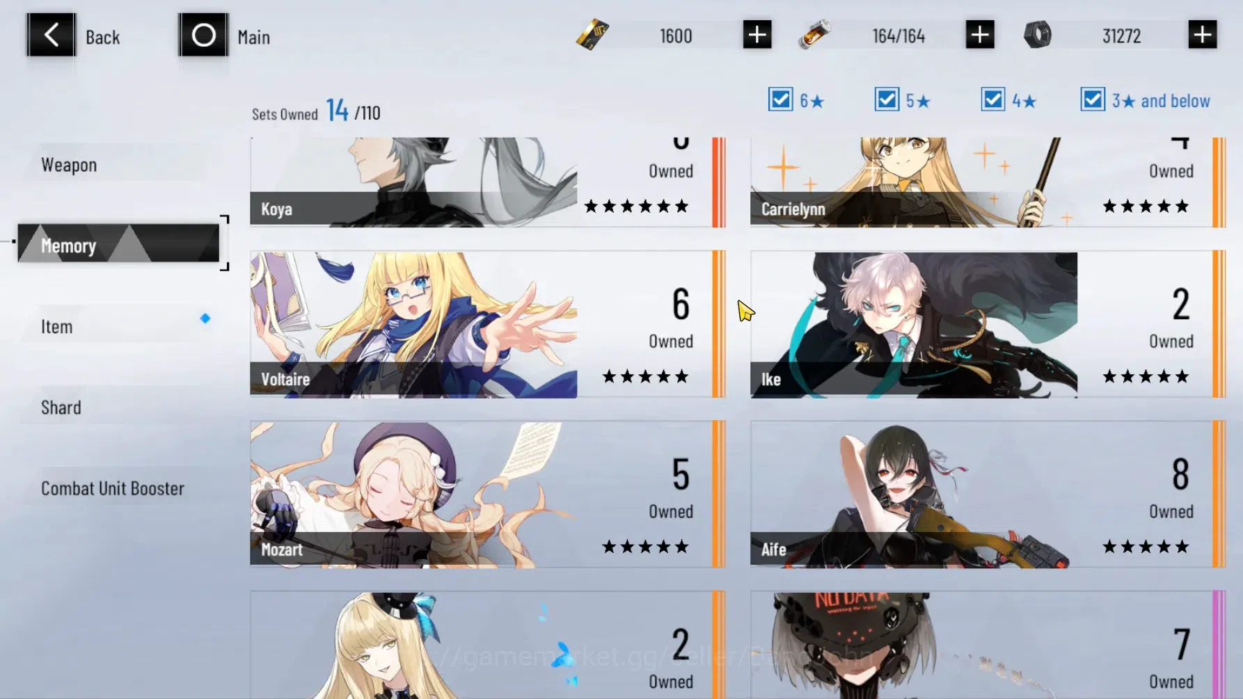 Punishing: Gray Raven Accounts ASIA | Lv.62 | Lucia CW,Discord Secator,CCrocotta, image 17
