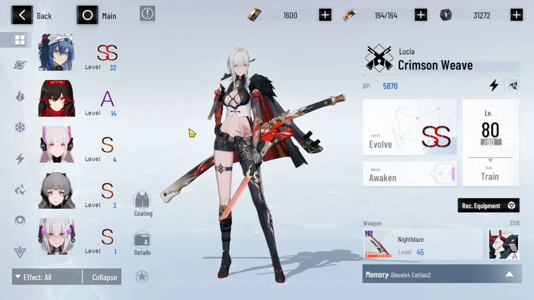 Punishing: Gray Raven Accounts ASIA | Lv.62 | Lucia CW,Discord Secator,CCrocotta, image 8