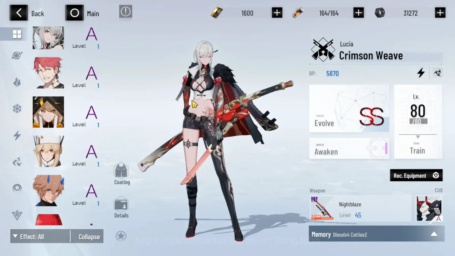 Punishing: Gray Raven Accounts ASIA | Lv.62 | Lucia CW,Discord Secator,CCrocotta, image 9