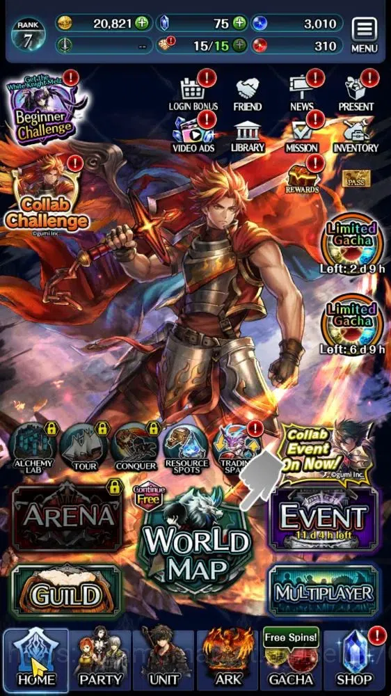 Last Cloudia Accounts Mid‑Game GLOBAL|Rank 7|Collab Brave Frontier (Goddess Tilith,Fire God Vargas) Top Tier Unit (Goddess 4