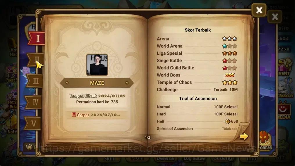Summoners War: Sky Arena Accounts End-Game ASIA Lv100|3 LD(51LV3R,Beelzebub,Jaara)+78Total NB5,139 6*Monsters|Solor5 3