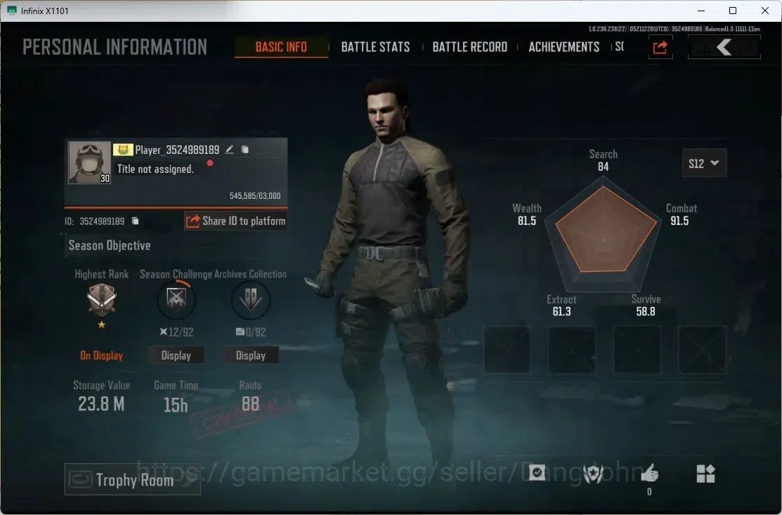Arena Breakout Accounts High-End Mobile | LV 30 | SV 23.8 M | CV 22.7 M | ET USAS-12, Forest MP5, Abomi. Vector 9, GM AK-12 1
