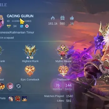 Mobile Legends: Bang Bang Accounts Collector Hero 76|Skin 144|Franco Legend|Roger[Transformer,M3],Kagura