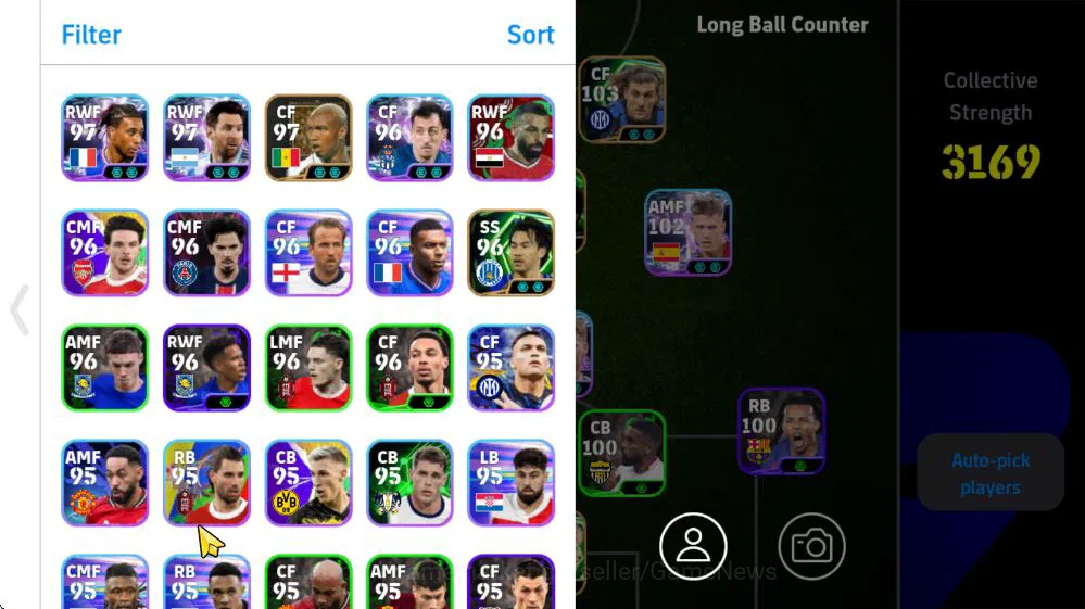 eFootball Accounts Mid-Tier Mobile|Big Time Zlatan Ibrahimovic(Phenom Finishing,Willpower),Marcus Rashford(Acceleration 2