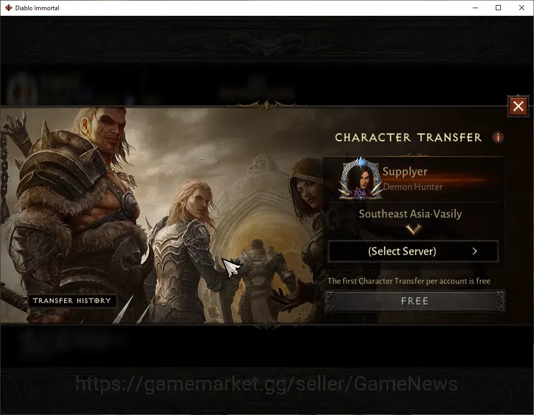 Diablo Immortal Accounts SEA - Vasily|CS ON|Lv60(706)|Demon Hunter|42k CR|R image 2