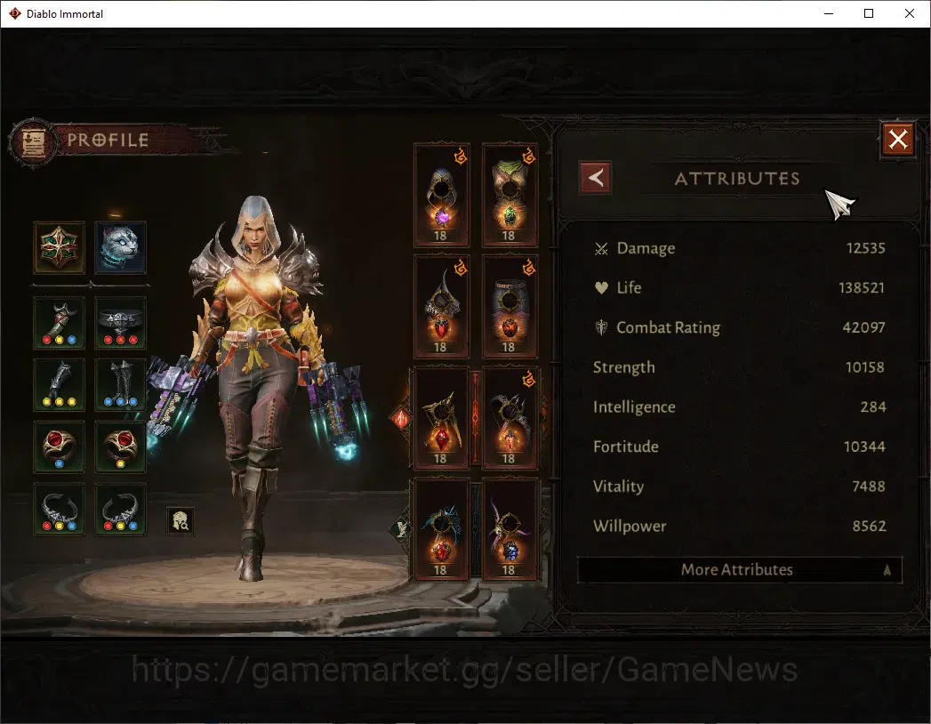 Diablo Immortal Accounts SEA - Vasily|CS ON|Lv60(706)|Demon Hunter|42k CR|R image 3
