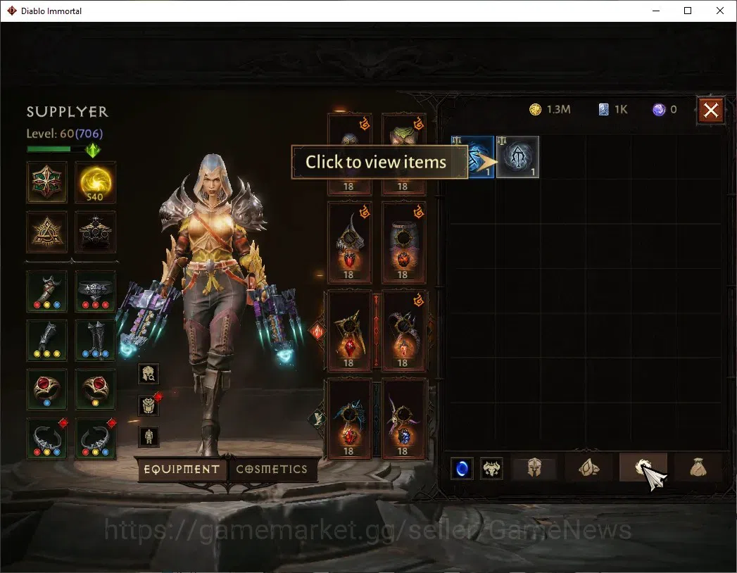 Diablo Immortal Accounts SEA - Vasily|CS ON|Lv60(706)|Demon Hunter|42k CR|R image 7