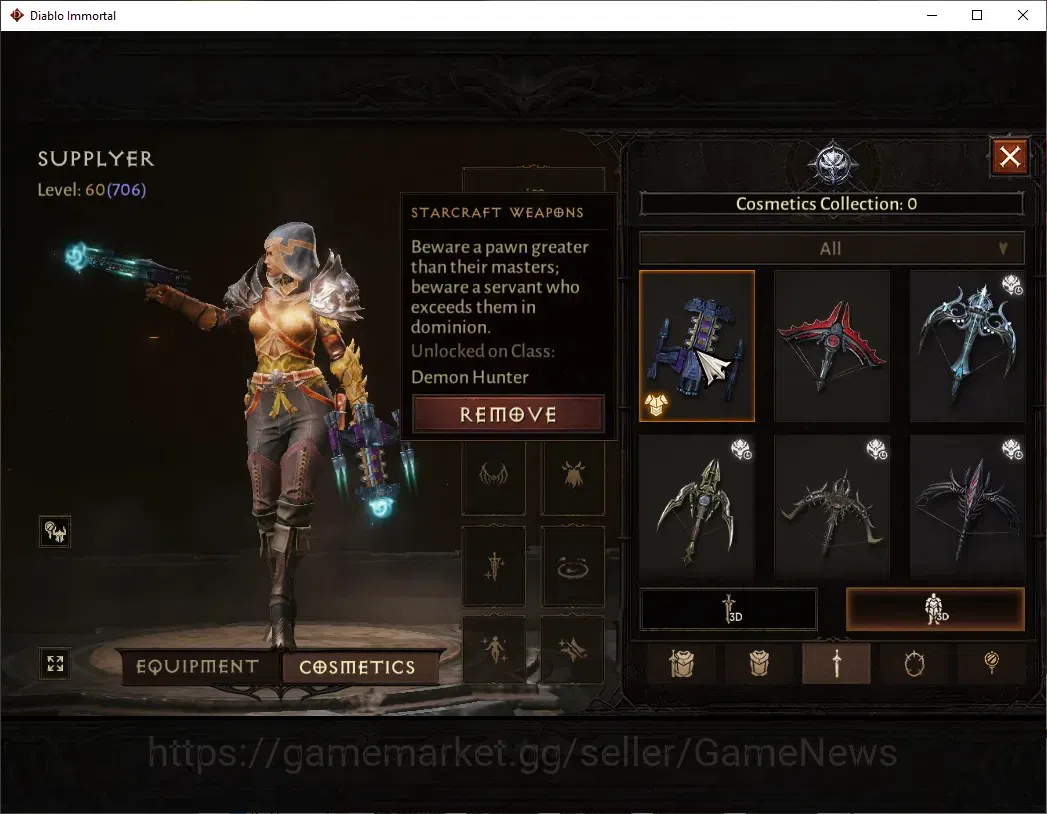 Diablo Immortal Accounts SEA - Vasily|CS ON|Lv60(706)|Demon Hunter|42k CR|R image 9