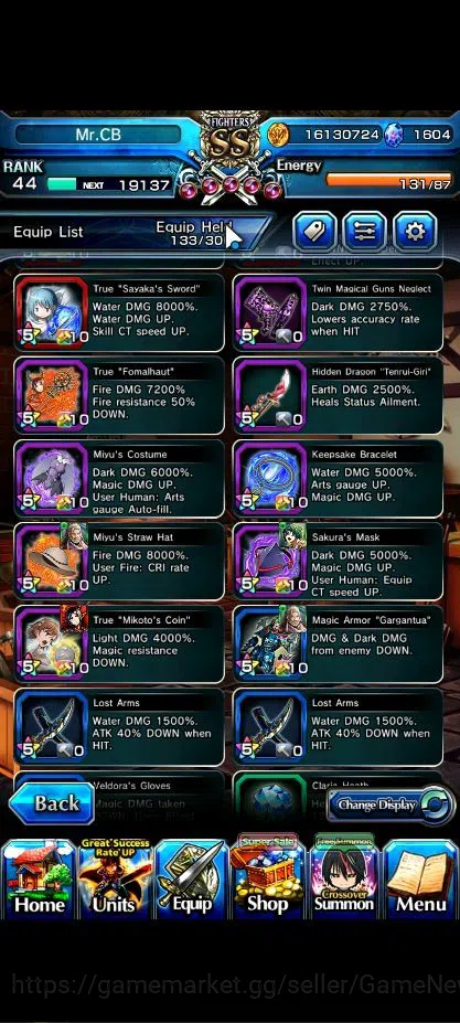 Grand Summoners Accounts Global|Rank 44|7 Asc+ 1 TW|Inumuta+TW,2x S Miyu,Ch image 10