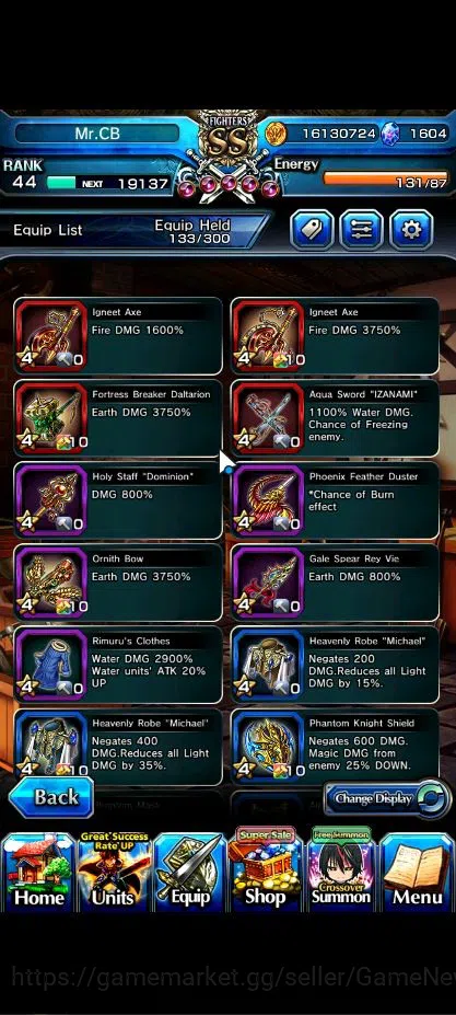 Grand Summoners Accounts Global|Rank 44|7 Asc+ 1 TW|Inumuta+TW,2x S Miyu,Ch image 12