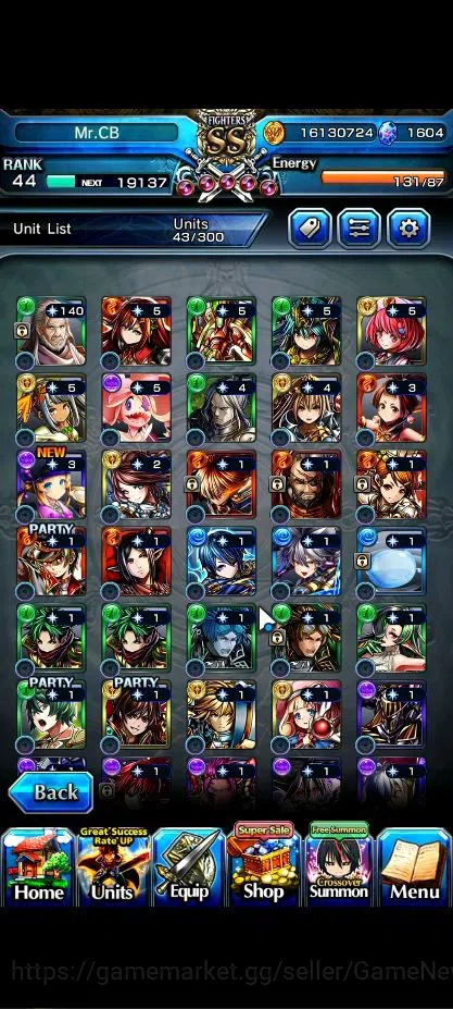 Grand Summoners Accounts Global|Rank 44|7 Asc+ 1 TW|Inumuta+TW,2x S Miyu,Ch image 5