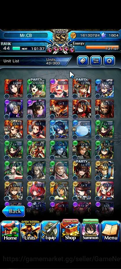 Grand Summoners Accounts Global|Rank 44|7 Asc+ 1 TW|Inumuta+TW,2x S Miyu,Ch image 6