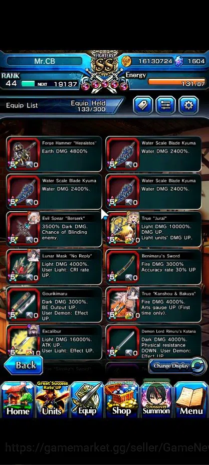 Grand Summoners Accounts Global|Rank 44|7 Asc+ 1 TW|Inumuta+TW,2x S Miyu,Ch image 9
