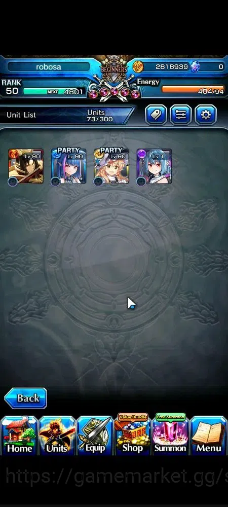 Grand Summoners Accounts Global|Rank 50|4 Ascend+1 TW|Marisa Kirisame+TW,St image 4