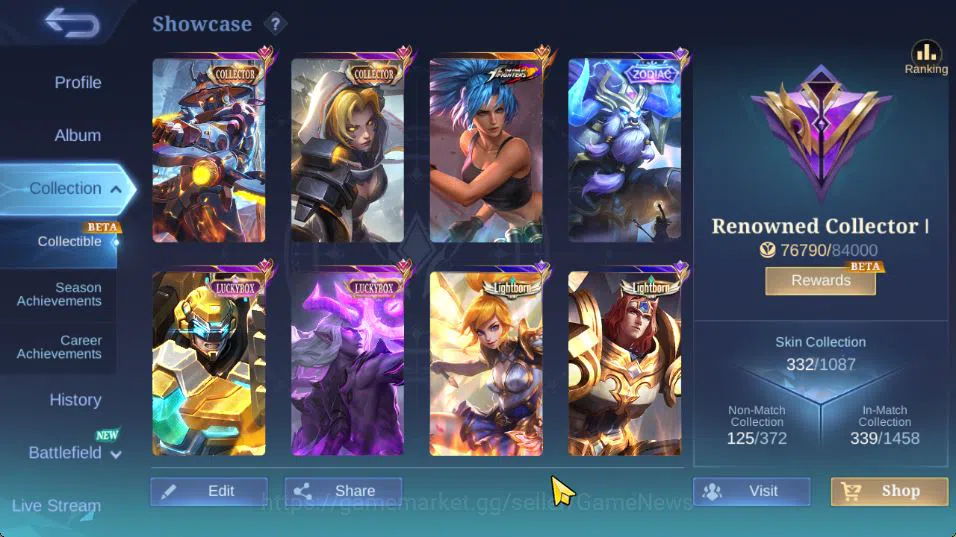 Mobile Legends: Bang Bang Accounts Hero 132|Skin 332|High Immo 107|CC[YSS,Nata],LBox[ image 3