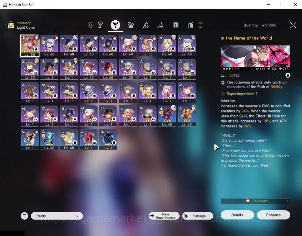 Honkai Star Rail Accounts Asia|TL 54|7 Limited|Kafka,Hysilens,Black Swan,Dan image 5