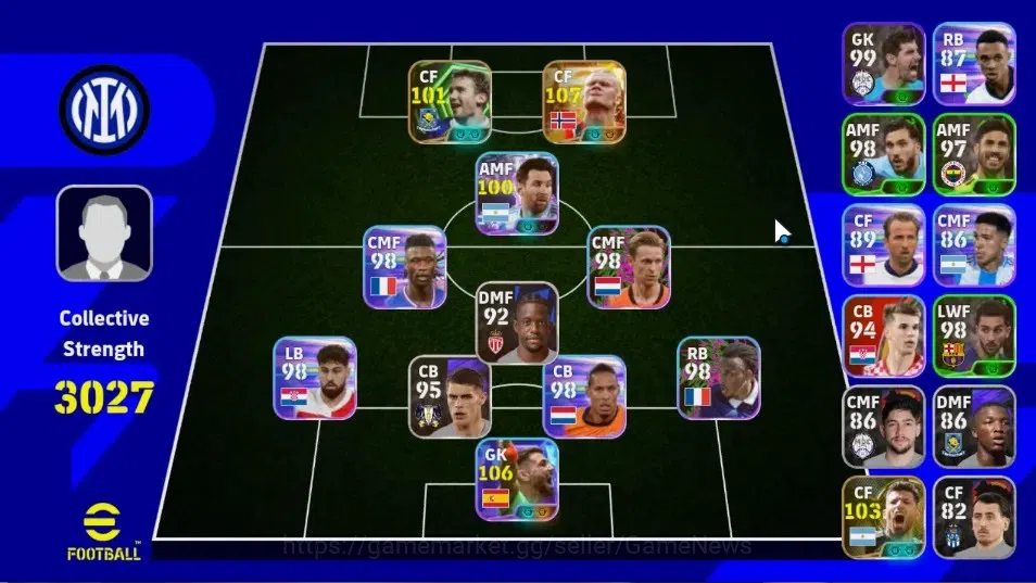 eFootball Accounts Starter Android|Fresh Starter|Big Time Erling Haaland|Show Time Unai Simon,Lionel Messi|Epic Andriy 1