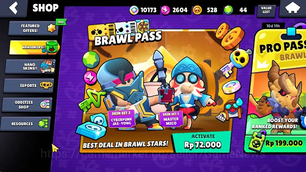Brawl Stars Accounts 62514 Trophy|102Brawlers 19Max|UL Kaze&Sirius|10k 7
