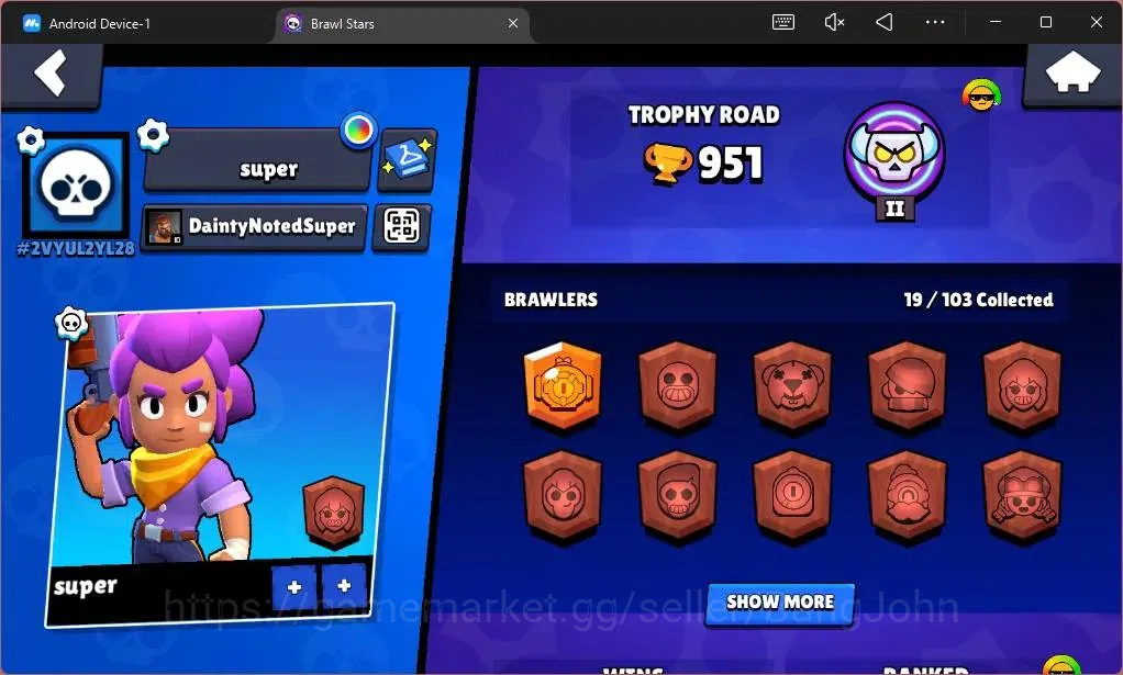 Brawl Stars Accounts Global |951 Trophy|19 Brawler|3 Lv11 (EL Primo,Edg image 2