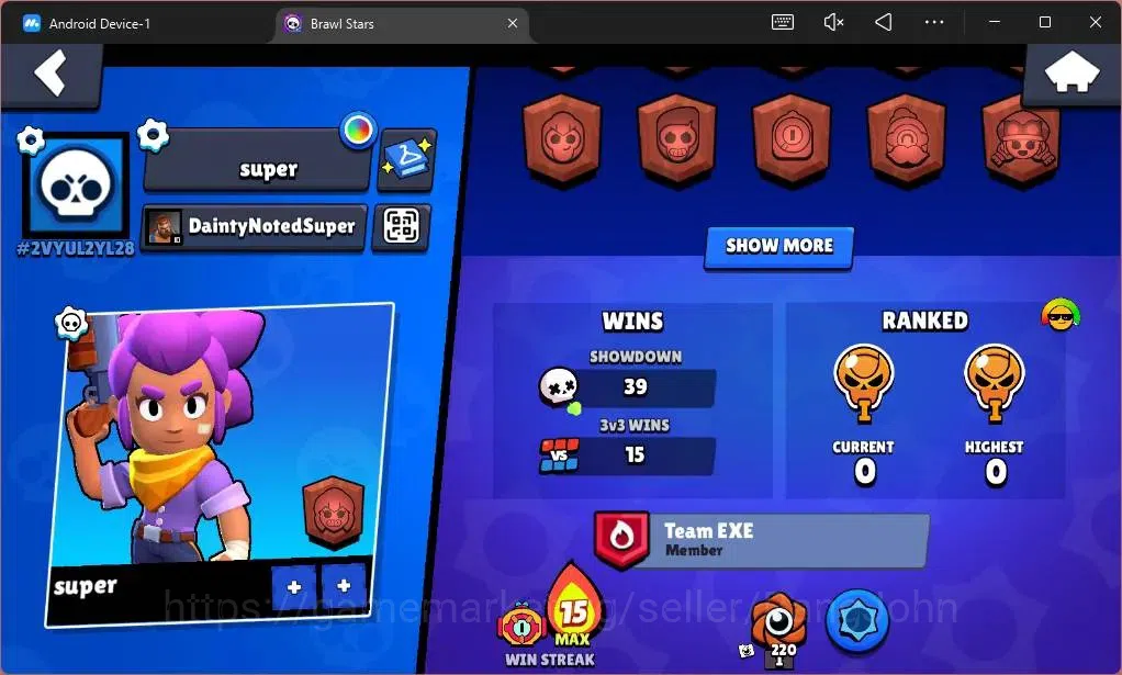 Brawl Stars Accounts Global |951 Trophy|19 Brawler|3 Lv11 (EL Primo,Edg image 3