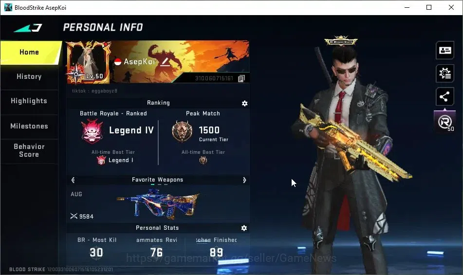 Blood Strike Accounts ASIA|3 ETERNAL[KAG-6-Dynamite Lv2,DEagle-Scorpius, image 2