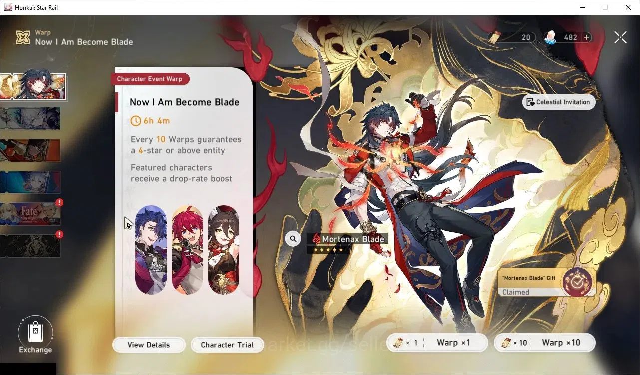 Honkai Star Rail Accounts ASIA|TL 56|7 Limited|Saber+Sign,Mortenax Blade,Sun image 12
