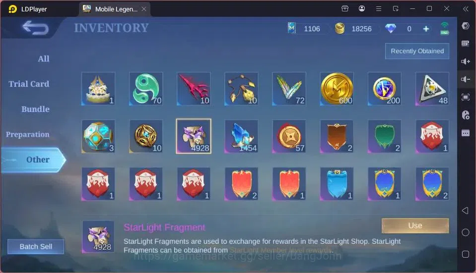 Mobile Legends: Bang Bang Accounts GLOBAL Hero 118 Skin 207| LuckBox Martis| Valentin image 13