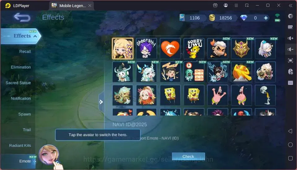 Mobile Legends: Bang Bang Accounts GLOBAL Hero 118 Skin 207| LuckBox Martis| Valentin image 14