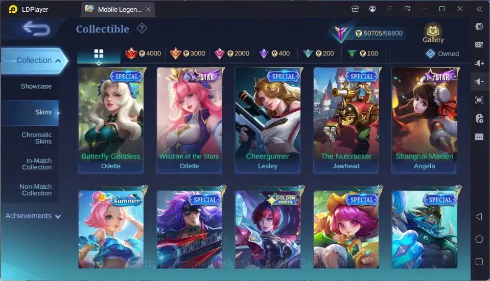 Mobile Legends: Bang Bang Accounts GLOBAL Hero 118 Skin 207| LuckBox Martis| Valentin image 4