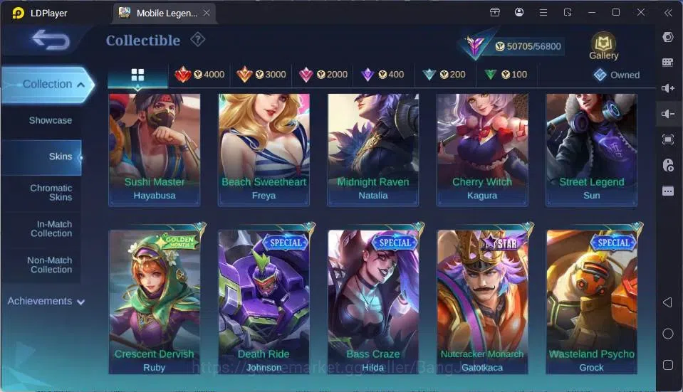 Mobile Legends: Bang Bang Accounts GLOBAL Hero 118 Skin 207| LuckBox Martis| Valentin image 5
