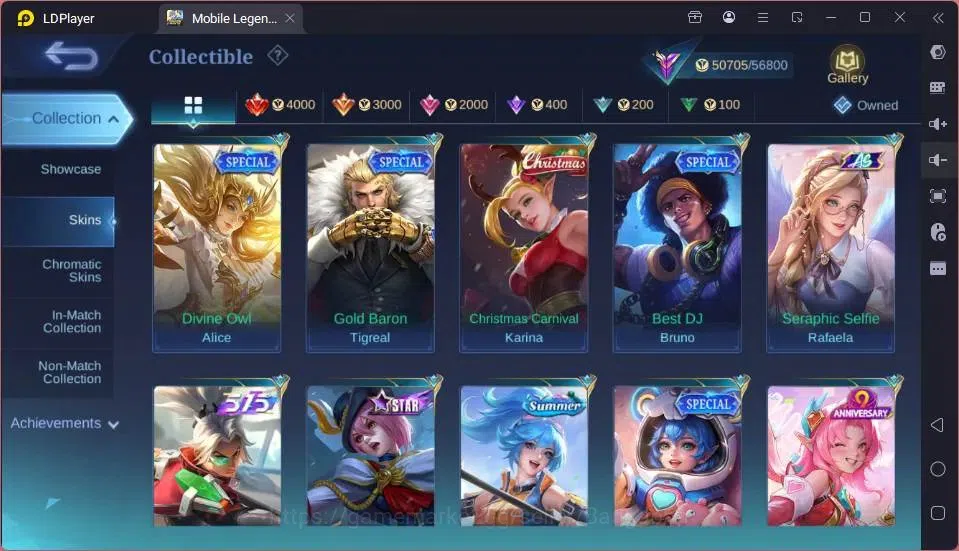 Mobile Legends: Bang Bang Accounts GLOBAL Hero 118 Skin 207| LuckBox Martis| Valentin image 6
