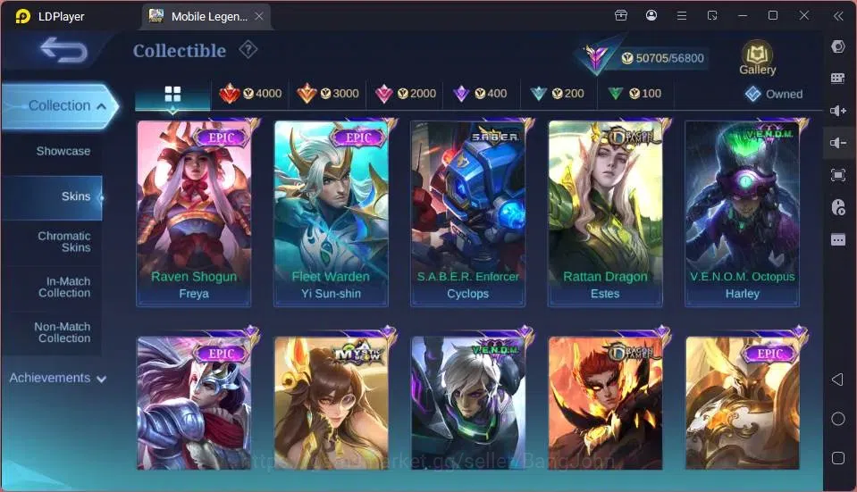 Mobile Legends: Bang Bang Accounts GLOBAL Hero 118 Skin 207| LuckBox Martis| Valentin image 9