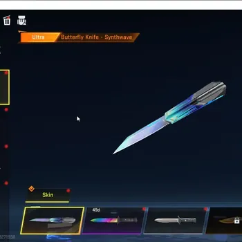 Blood Strike Accounts Collab Skin Asia|Eternal MP7 TideSong+2 Melee Butterfly Synthwave,Staff|Collab Mr Iguana,AOT Female