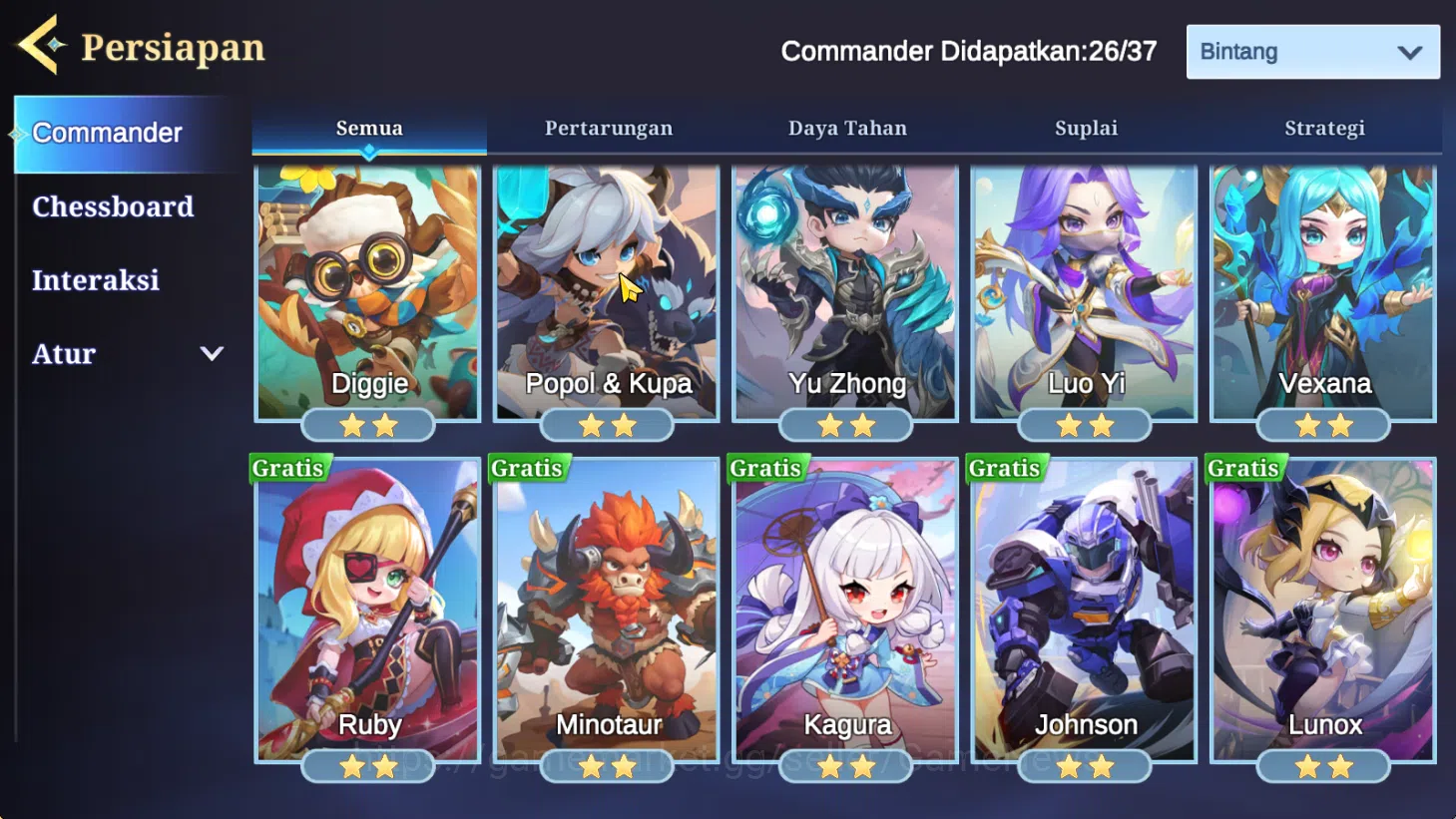 Magic Chess: Go Go Accounts High Tag Team Immortal 597|26 Commander 4 Max|Epic (Lancelot),Special (Layla Blue Spectre),6 12