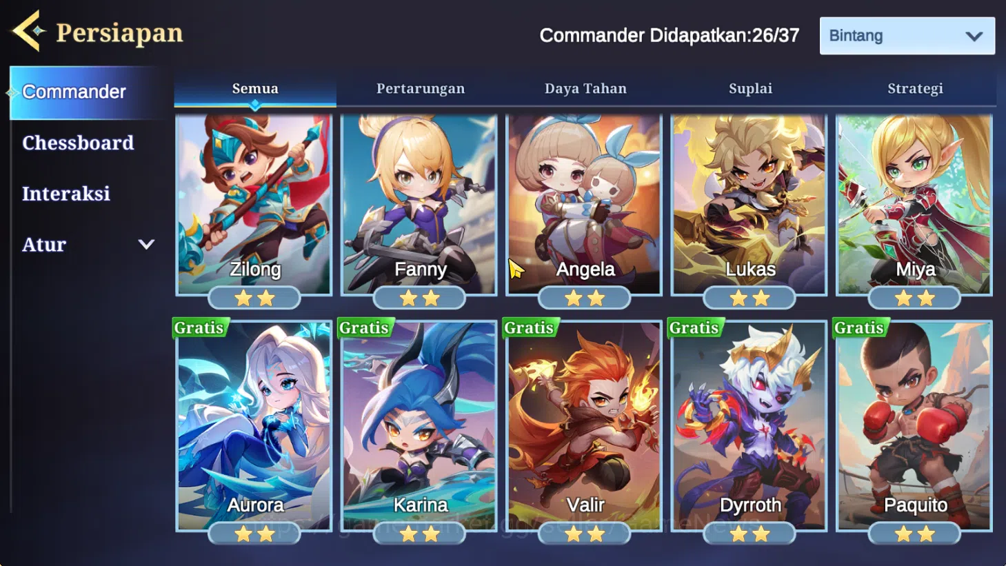 Magic Chess: Go Go Accounts High Tag Team Immortal 597|26 Commander 4 Max|Epic (Lancelot),Special (Layla Blue Spectre),6 14