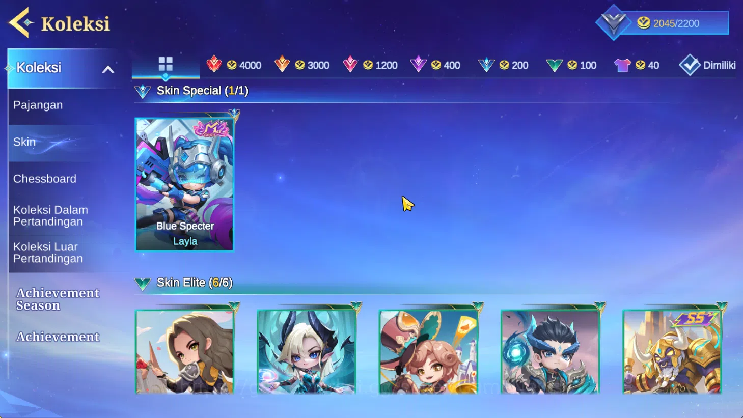 Magic Chess: Go Go Accounts High Tag Team Immortal 597|26 Commander 4 Max|Epic (Lancelot),Special (Layla Blue Spectre),6 7
