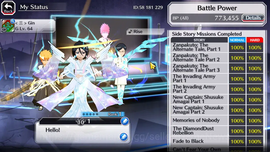 Bleach: Brave Souls Accounts Mid-Tier [GLOBAL]48K Orb|Rukia 10th Aniv,TYBW26[Uryu,Ichigo],TYBW25[NAnana,AsNodt],Byakuya 6