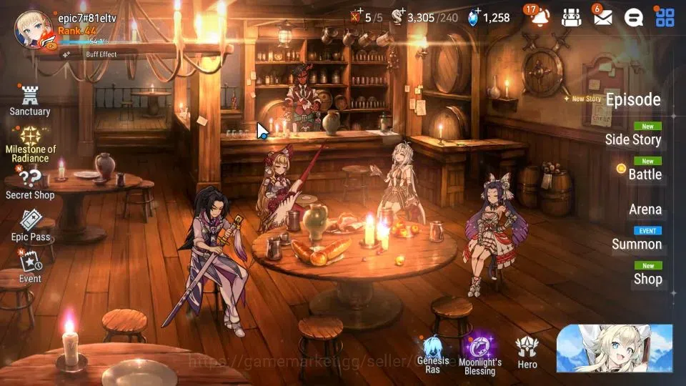 Epic Seven Accounts GLOBAL Unverif|New Era|5 ML (Salome,LW Peira,EW Lu image 1