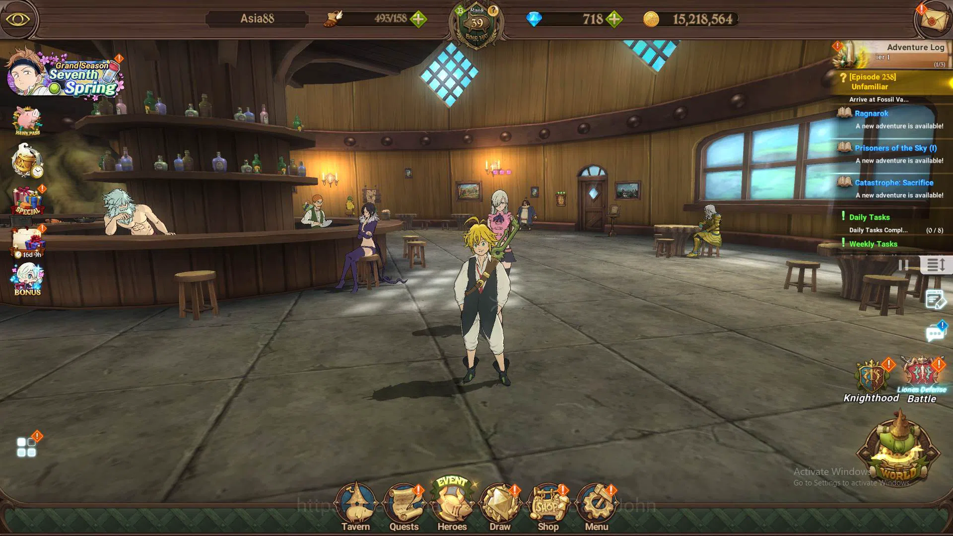 The Seven Deadly Sins: Grand Cross Others ASIA|1.8M CC|DM 718|LR Helbram 4/6|4UR Lancelot,Me image 1