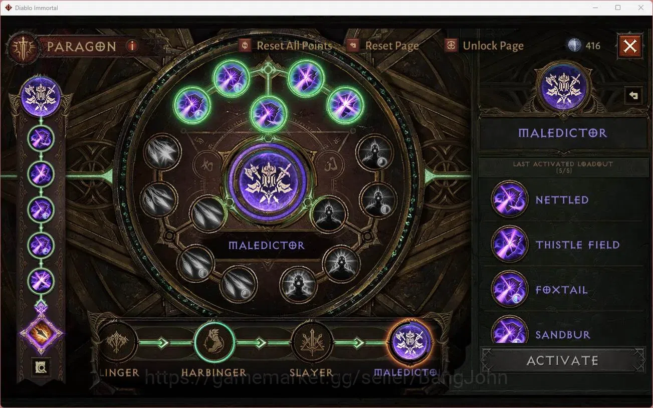 Diablo Immortal Accounts High-End NA - High Heavens | 60 (636) Barbarian - Maledictor | CR 36k | Reso 360 | Inferno 2 |Varog 4