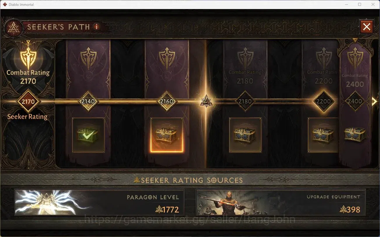 Diablo Immortal Accounts High-End NA - High Heavens | 60 (636) Barbarian - Maledictor | CR 36k | Reso 360 | Inferno 2 |Varog 5