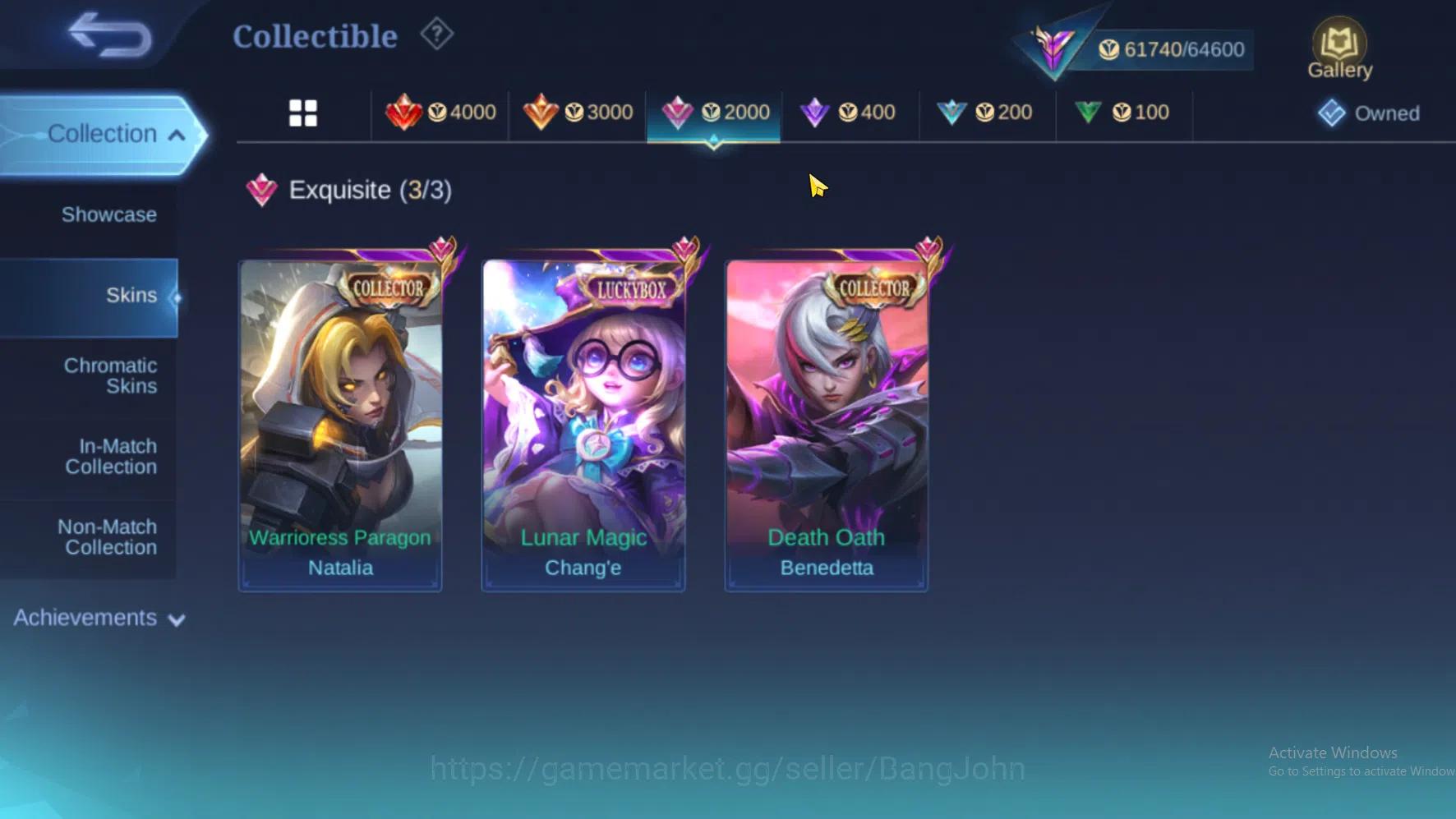 Mobile Legends: Bang Bang Accounts Hero 107 | Skin 227 | Aspirants Angela | KOF Karin image 4