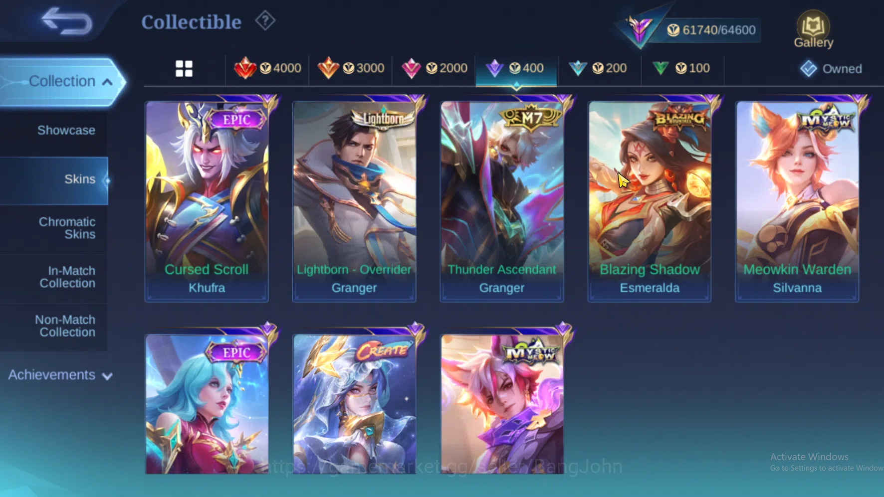 Mobile Legends: Bang Bang Accounts Hero 107 | Skin 227 | Aspirants Angela | KOF Karin image 8