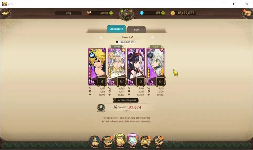The Seven Deadly Sins: Grand Cross Accounts Global|1,3M CC|89 DM+30 LS|1 LR+4 UR|Elizabeth,Nem image 5