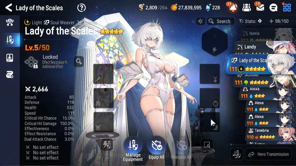 Epic Seven Accounts GLOBAL VERIF|New Era|8 ML(LOT Scales,BW Iseria,Zio image 3