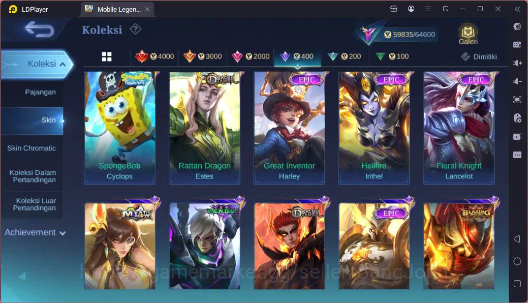 Mobile Legends: Bang Bang Accounts Hero 96|Skin 222|Kof Dyrroth+Karina,Prime Granger, image 14