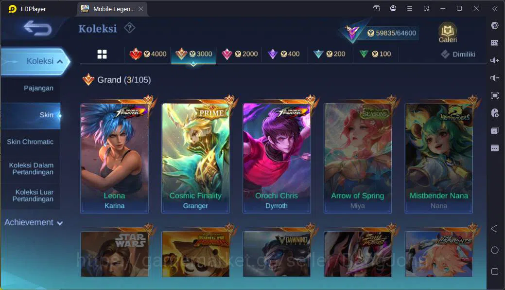 Mobile Legends: Bang Bang Accounts Hero 96|Skin 222|Kof Dyrroth+Karina,Prime Granger, image 18